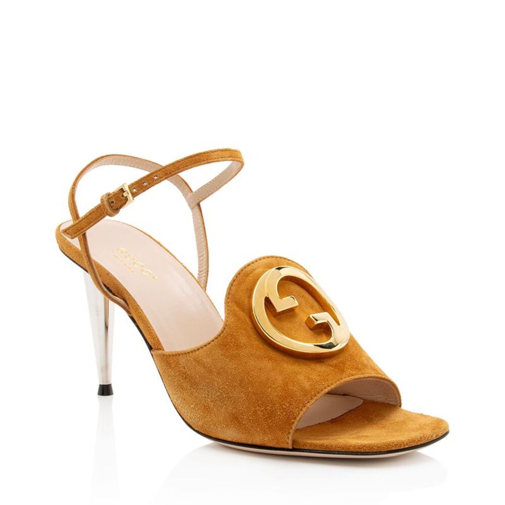 Gucci Suede Blondie Sandals - Size 7 / 37